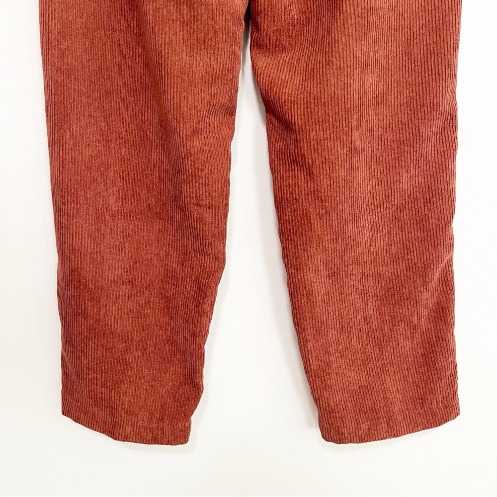 BOGO! Madewell Corduroy High-Rise Tapered Trouser Pants Cognac Brown Size 2 - Picture 8 of 10